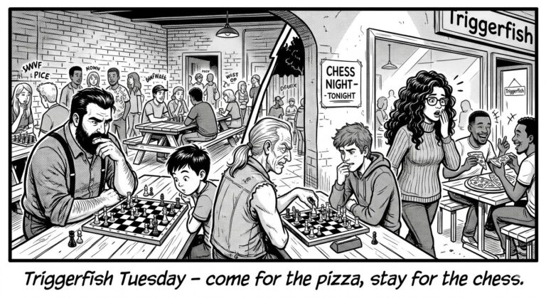 ♟️ Triggerfish Tuesday – Pizza, Pawns & Mama Queen Adventures